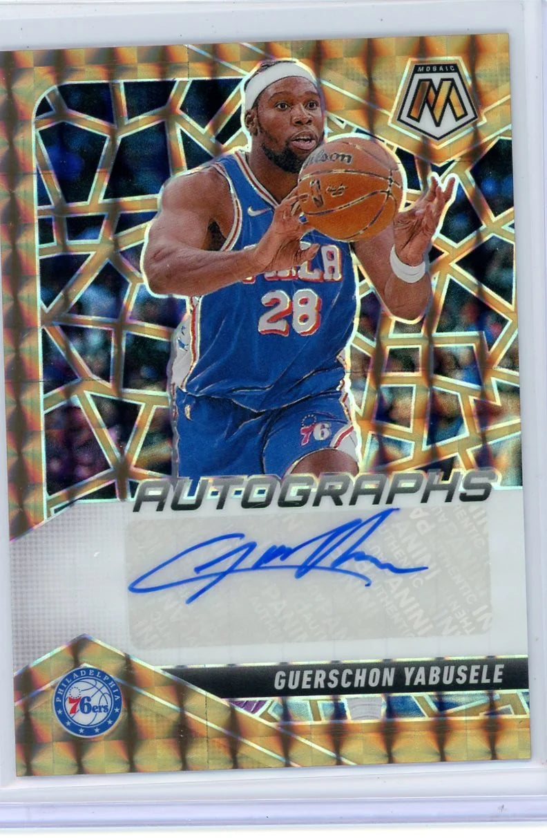 Guerschon Yabusele 2024-25 Panini Mosaic Autographs Auto Mosaic Bronze #'d 31/75