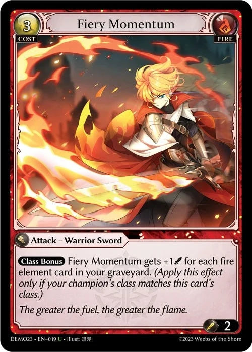Fiery Momentum (019) (2023 Demo Deck) (DEMO23)