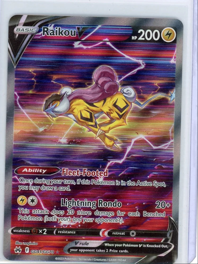 Raikou V Pokémon Crown Zenith Ultra Rare #GG41/GG70