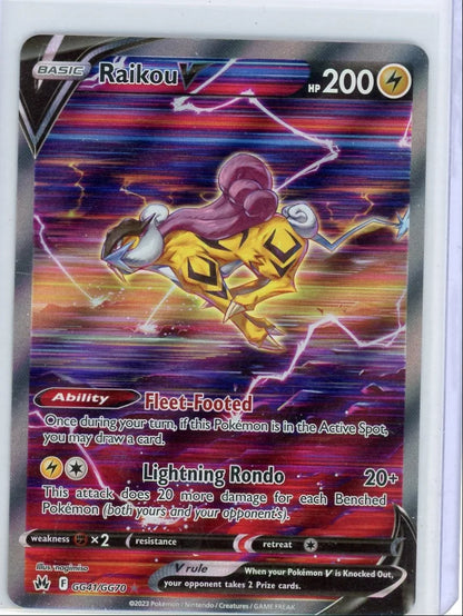 Raikou V Pokémon Crown Zenith Ultra Rare #GG41/GG70