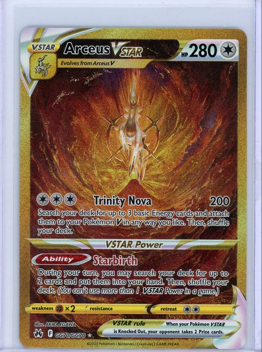 Arceus Vstar Pokémon Crown Zenith Gold Galarian Gallery #GG70/GG70