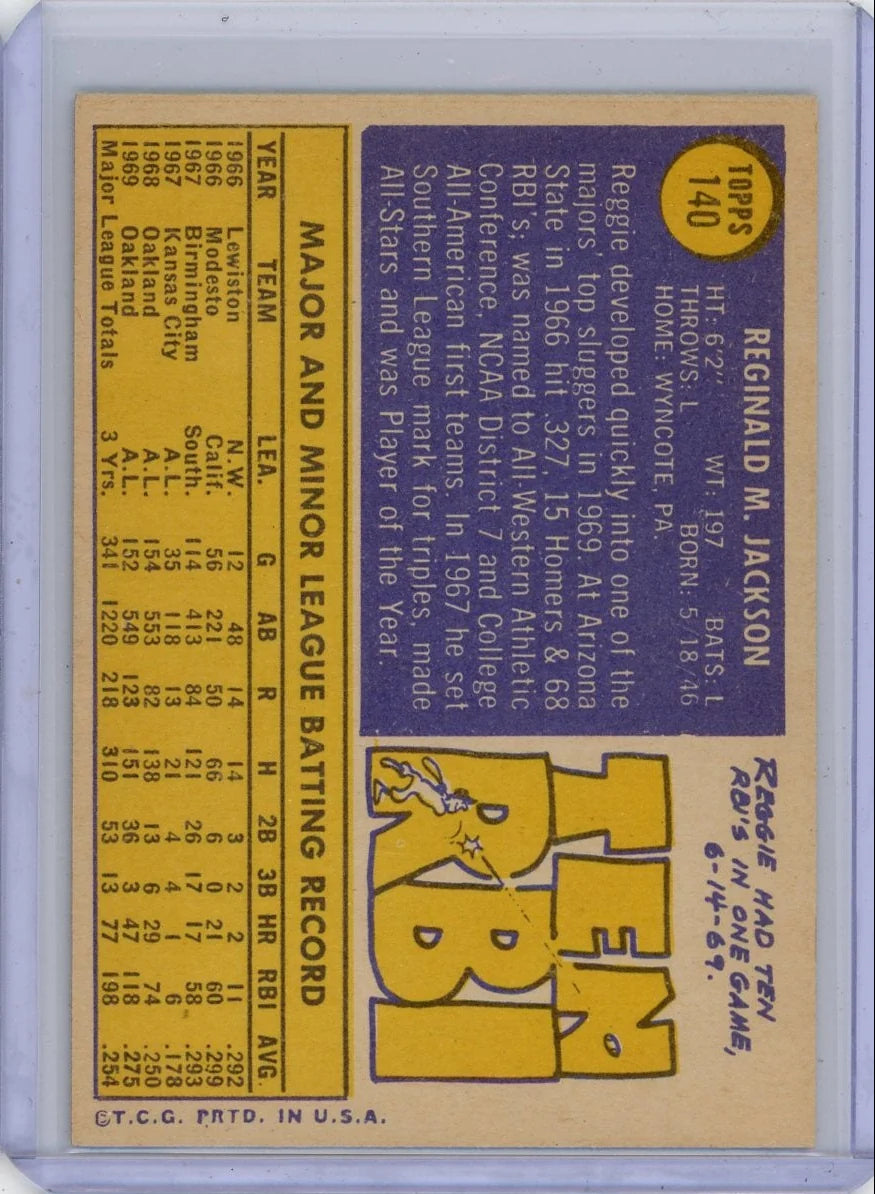Reggie Jackson 1970 Topps #140