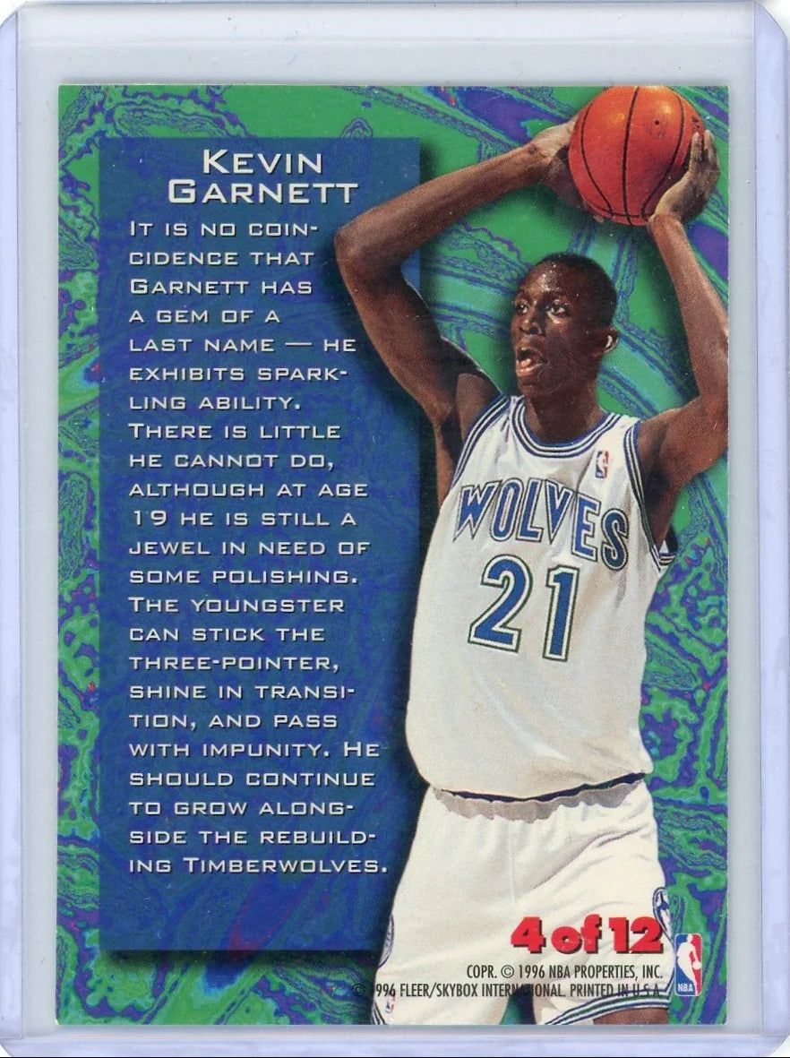 Kevin Garnett 1996 Fleer Metal Tempered Steel #4 of 12