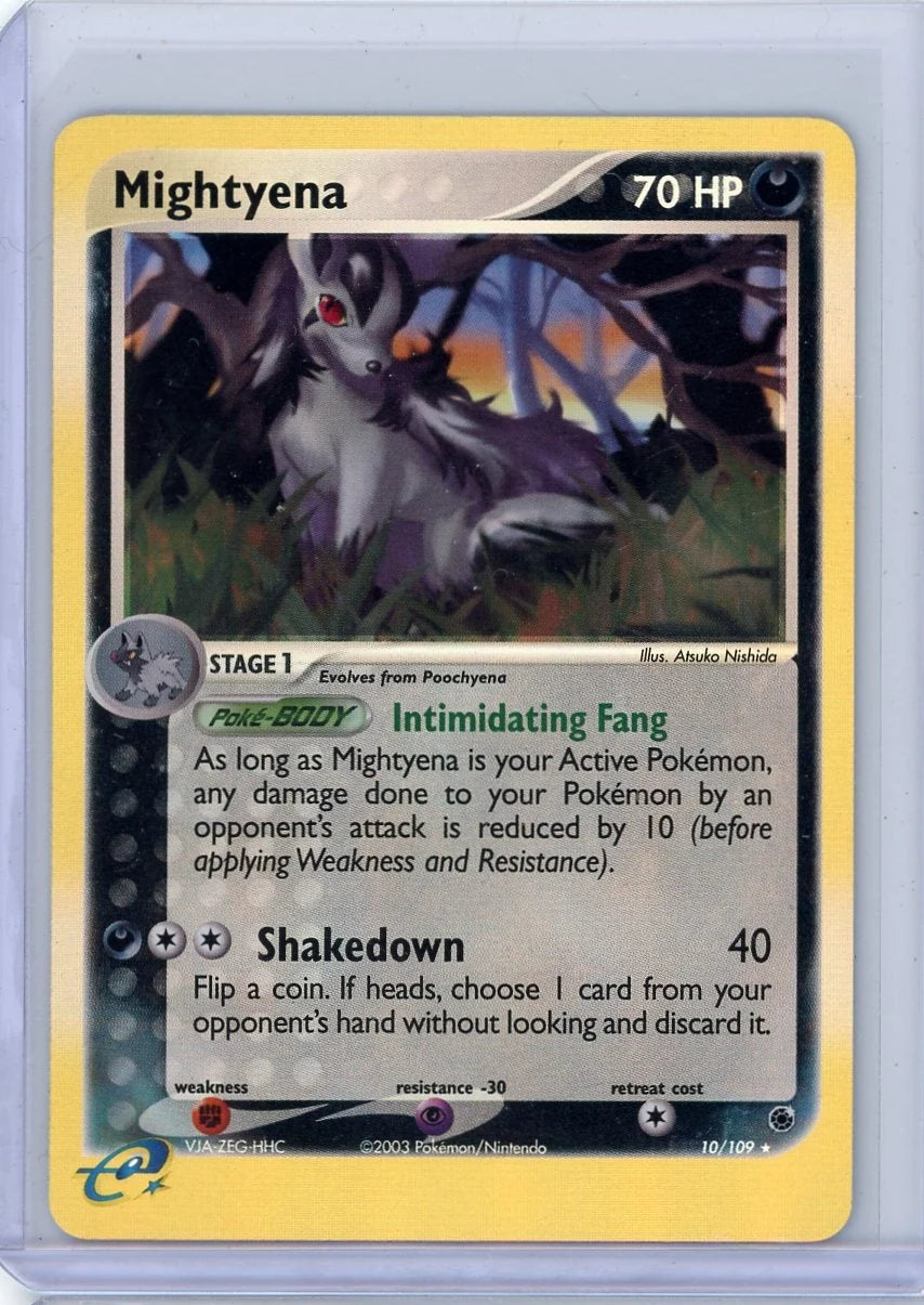 Mightyena 2003 Pokemon Ruby & Sapphire reverse holo #10/109