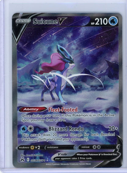 Suicune V Pokémon Crown Zenith Galarian Gallery #GG38/GG70