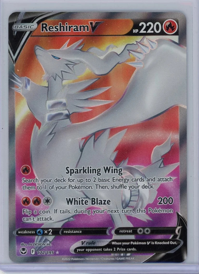 Reshiram V 2022 Pokémon Silver Tempest full art #172/195