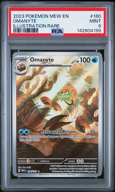 Omanyte Pokémon 151 Illustration Rare #180/165 PSA 9