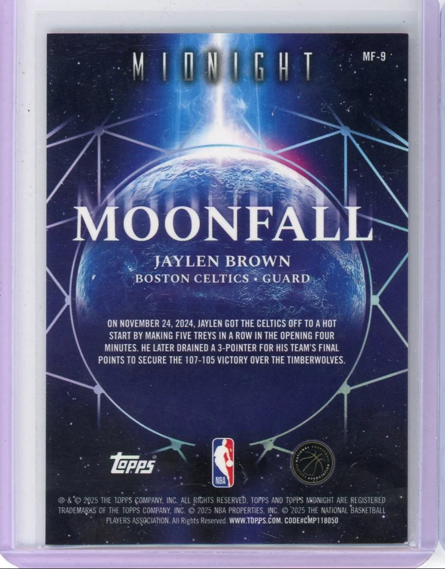 Jaylen Brown 2025-26 Topps Midnight Moonfall #'d 11/20