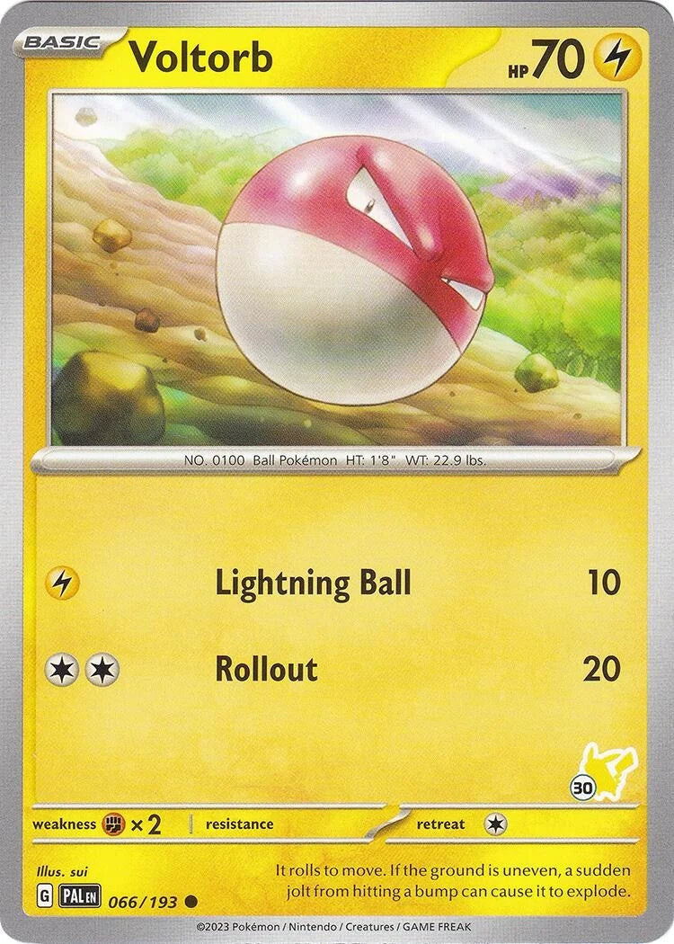 Voltorb - Pikachu 30 (066/193) (Battle Academy 2024) (BA24)