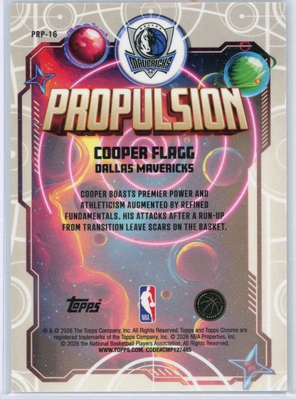 Cooper Flagg 2025-26 Topps Cosmic Chrome Propulsion Rookie Card