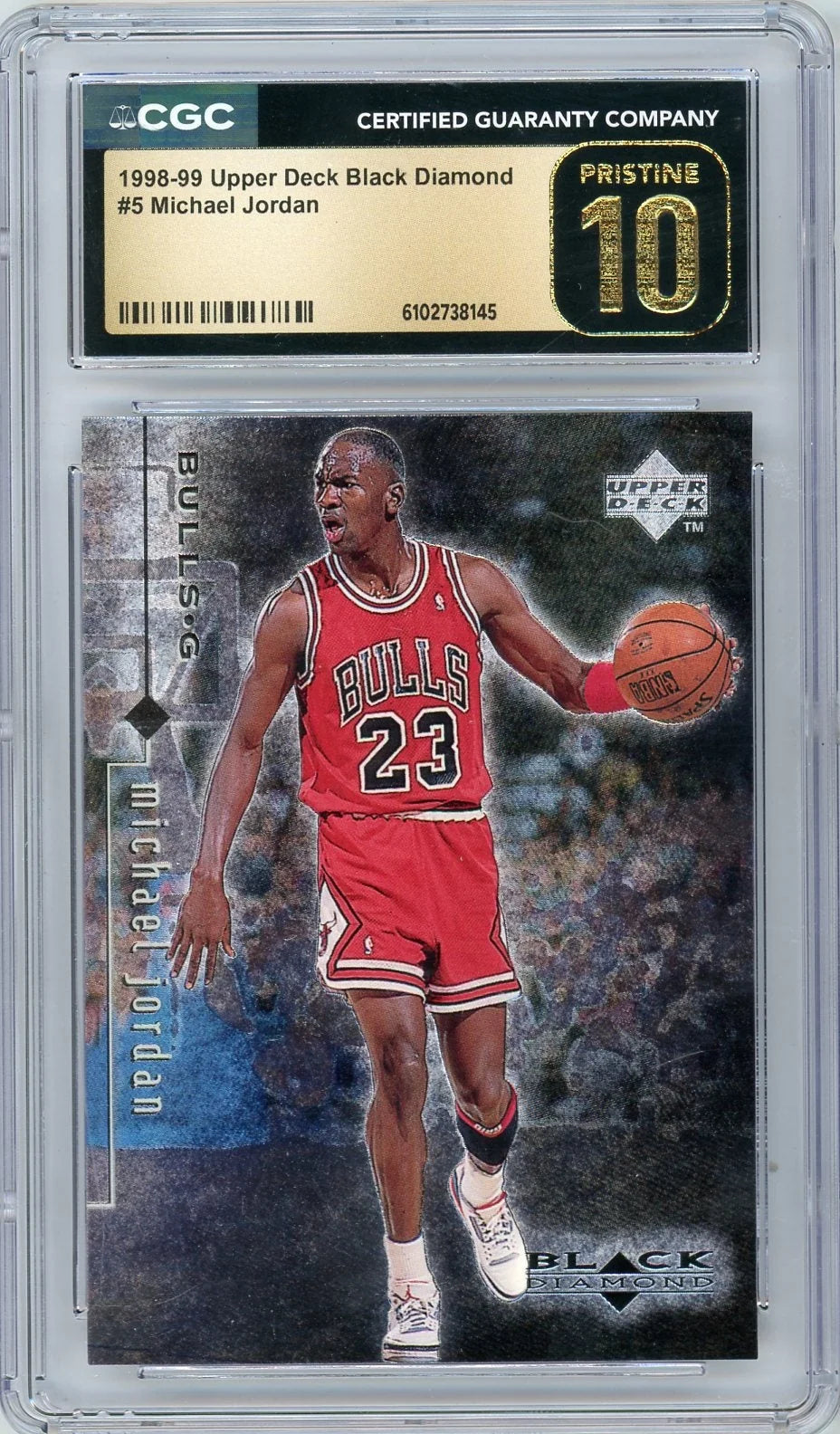Michael Jordan 1998-99 Upper Deck Black Diamond #5 CGC 10 Pristine