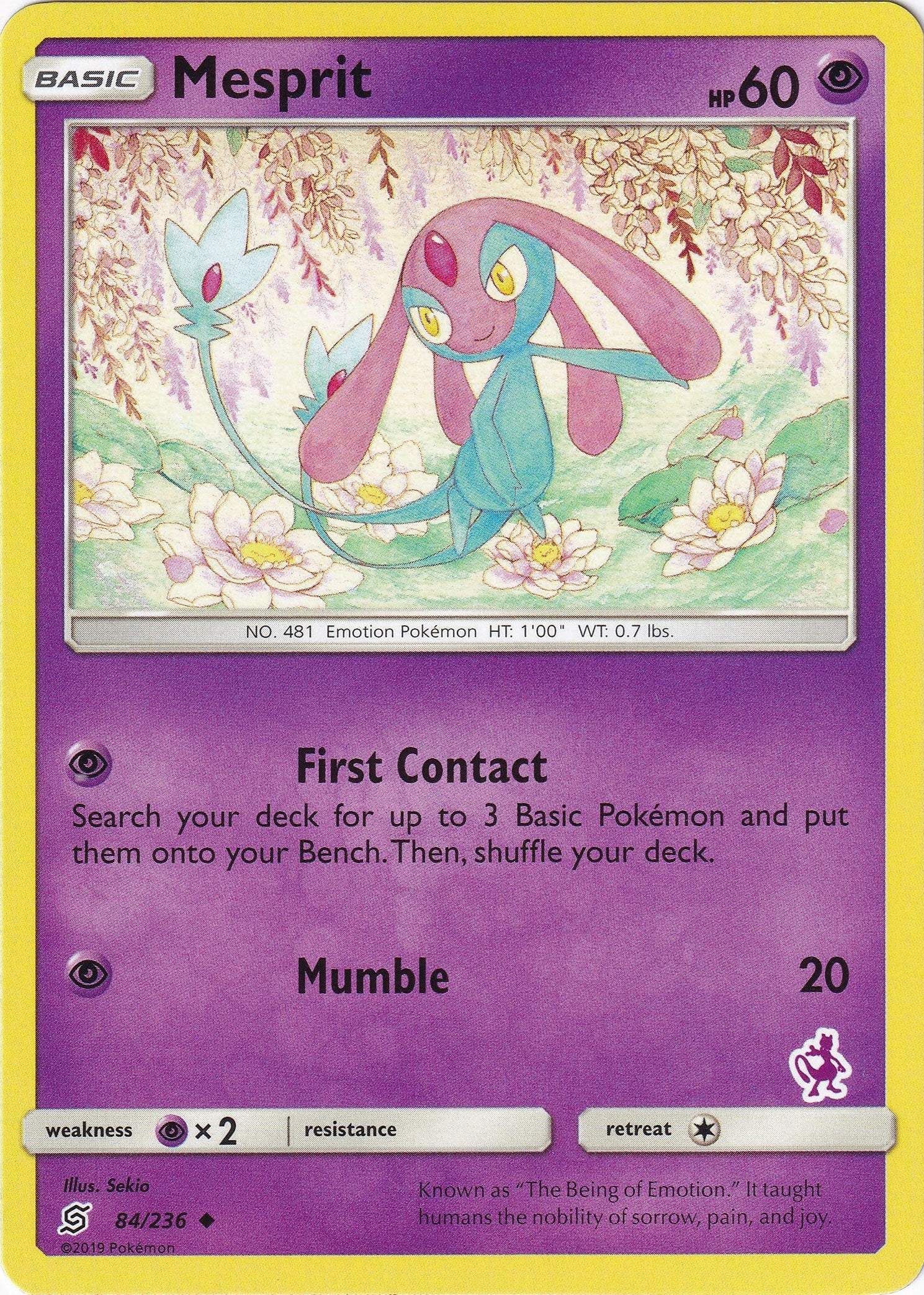 Mesprit - 84/236 (Mewtwo Stamped) (084/236) (Battle Academy) (BTA)