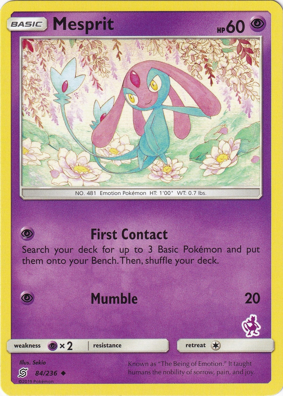 Mesprit - 84/236 (Mewtwo Stamped) (084/236) (Battle Academy) (BTA)