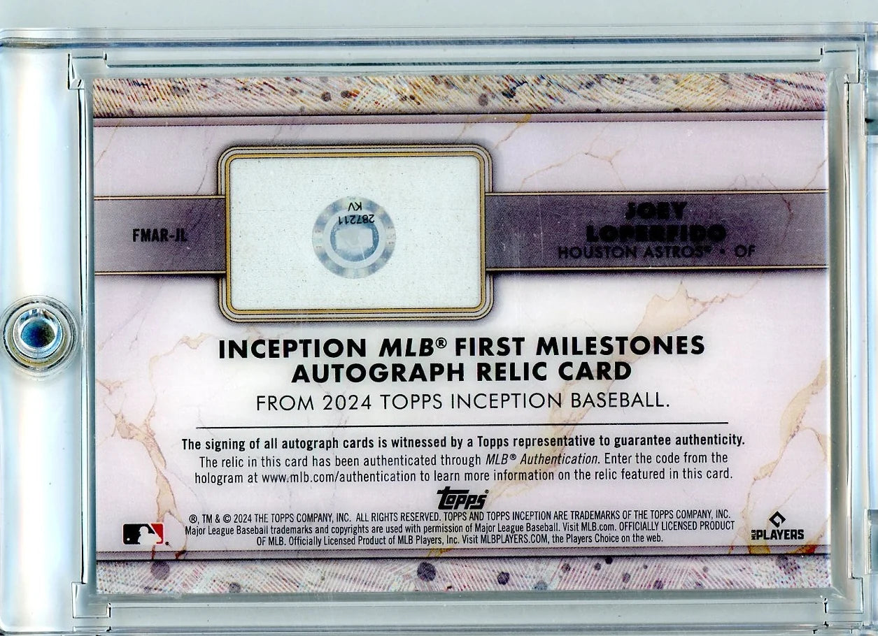 Joey Loperfido 2024 Topps Inception First Milestones RPA #'d 10/99