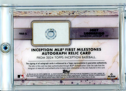 Joey Loperfido 2024 Topps Inception First Milestones RPA #'d 10/99