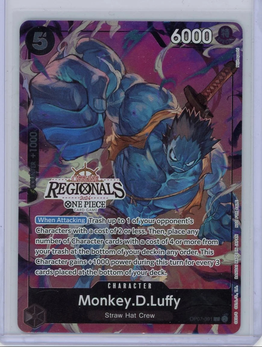 Monkey.D.Luffy One Piece 2024 Online Regionals Vol. 3 Promo #OP07-091