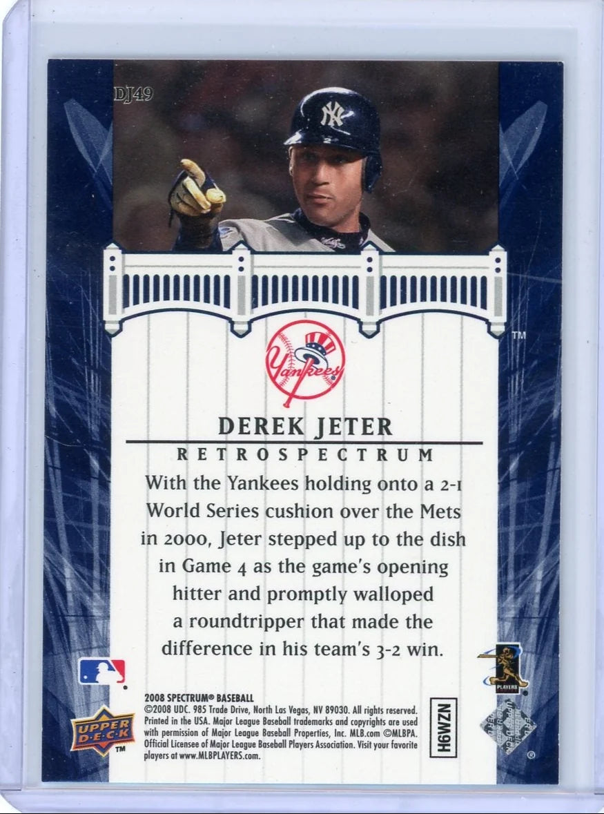 Derek Jeter 2008 Upper Deck Spectrum #DJ49
