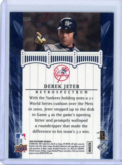Derek Jeter 2008 Upper Deck Spectrum #DJ49