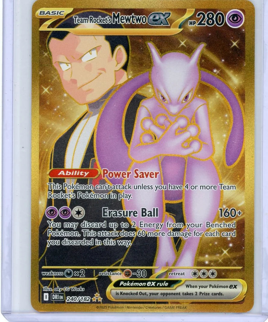 Team Rocket's Mewtwo Pokémon Destined Rivals Hyper Rare #240/182
