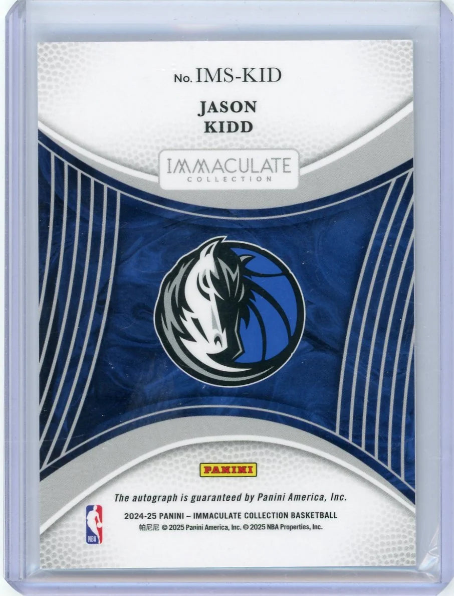 Jason Kidd 2024-25 Panini Immaculate Collection Signatures Auto #'d 60/99