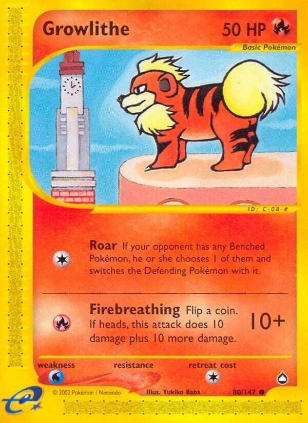 Growlithe (80) (080/147) (Aquapolis) (AQ)