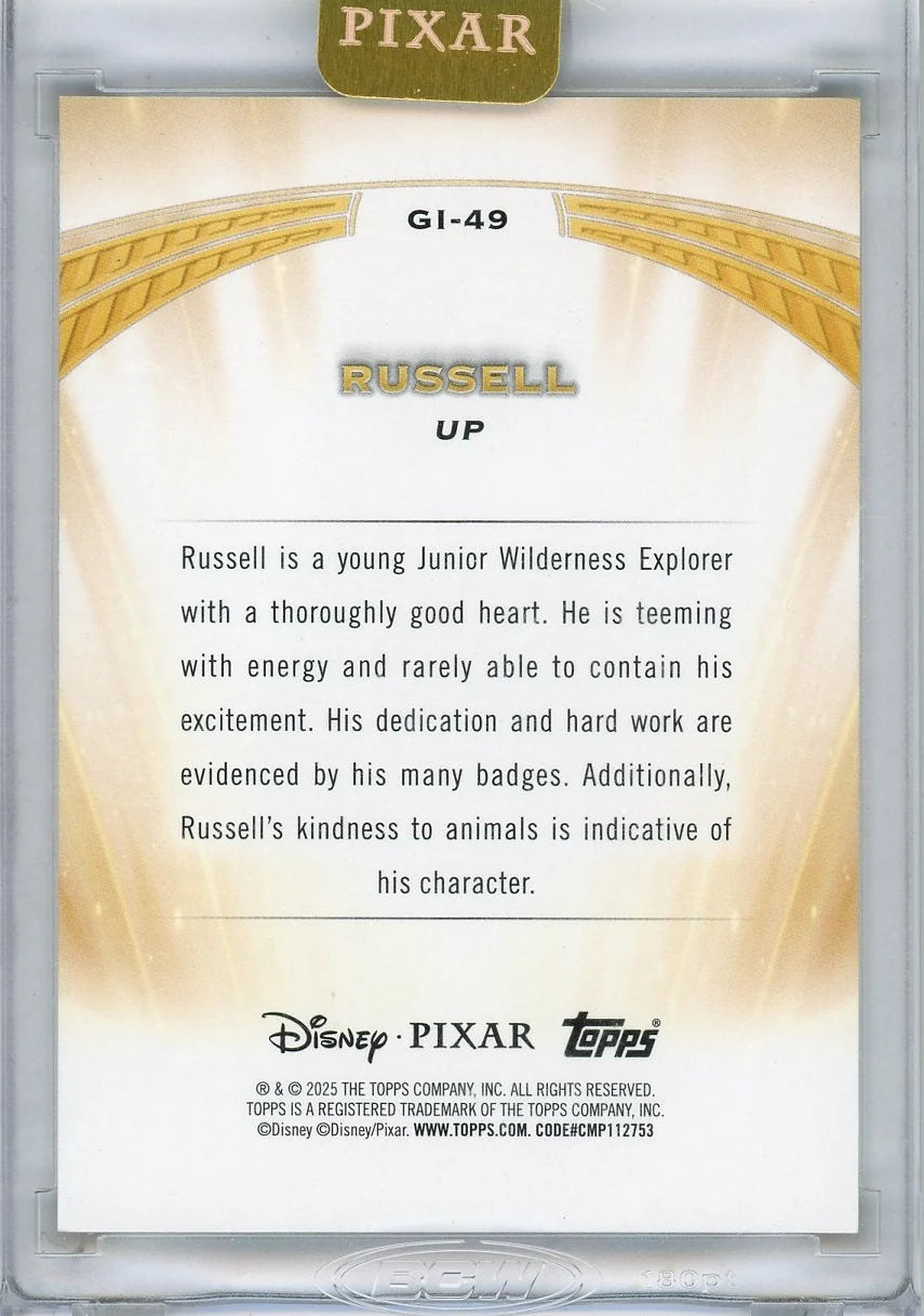 Russell Topps Disney/Pixar Golden Icons GI-49 #16/25