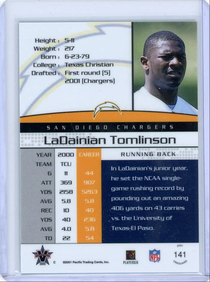 LaDainian Tomlinson 2001 Pacific Vanguard Rookie #'d 020/450