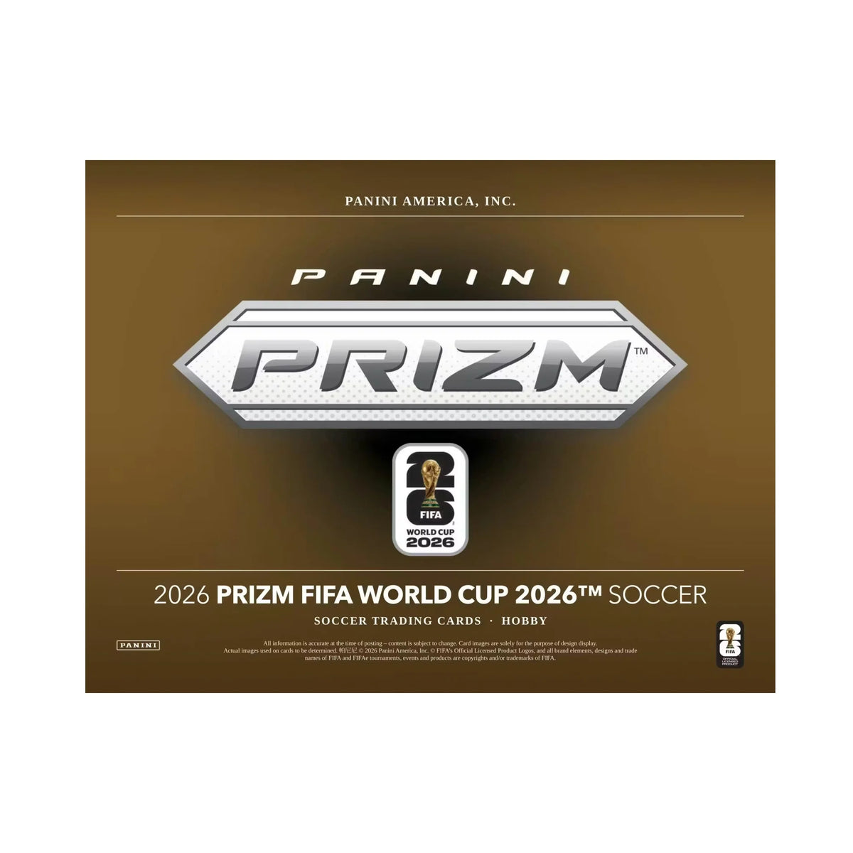 2026 Panini Prizm World Cup Soccer Hobby Blaster 20 Box Case
