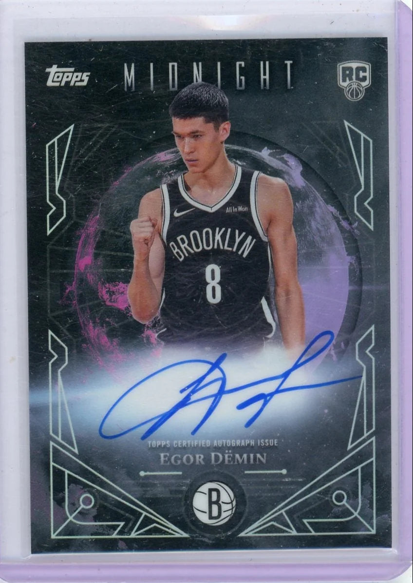 Egor Demin 2025-26 Topps Midnight Sun autograph