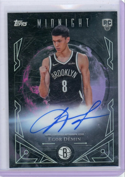Egor Demin 2025-26 Topps Midnight Sun autograph