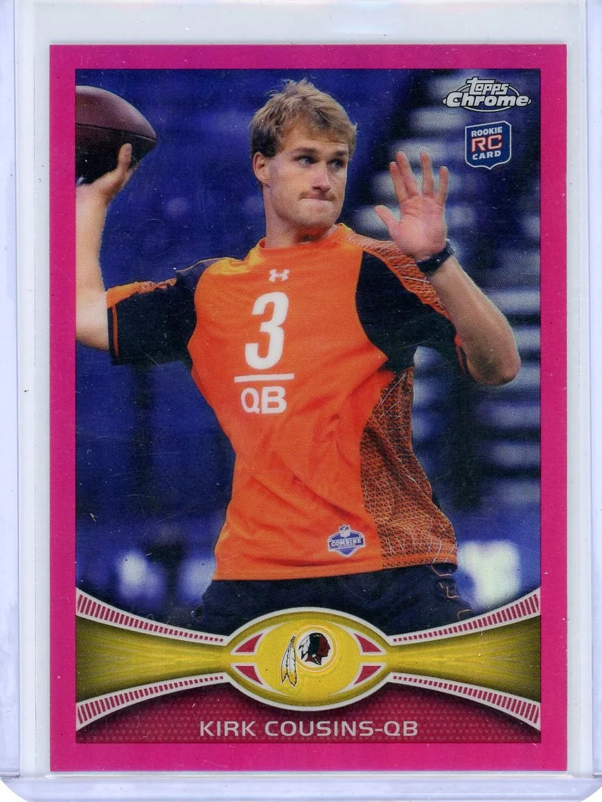 Kirk Cousins 2012 Topps Chrome rookie card pink refractor #'d 371/399