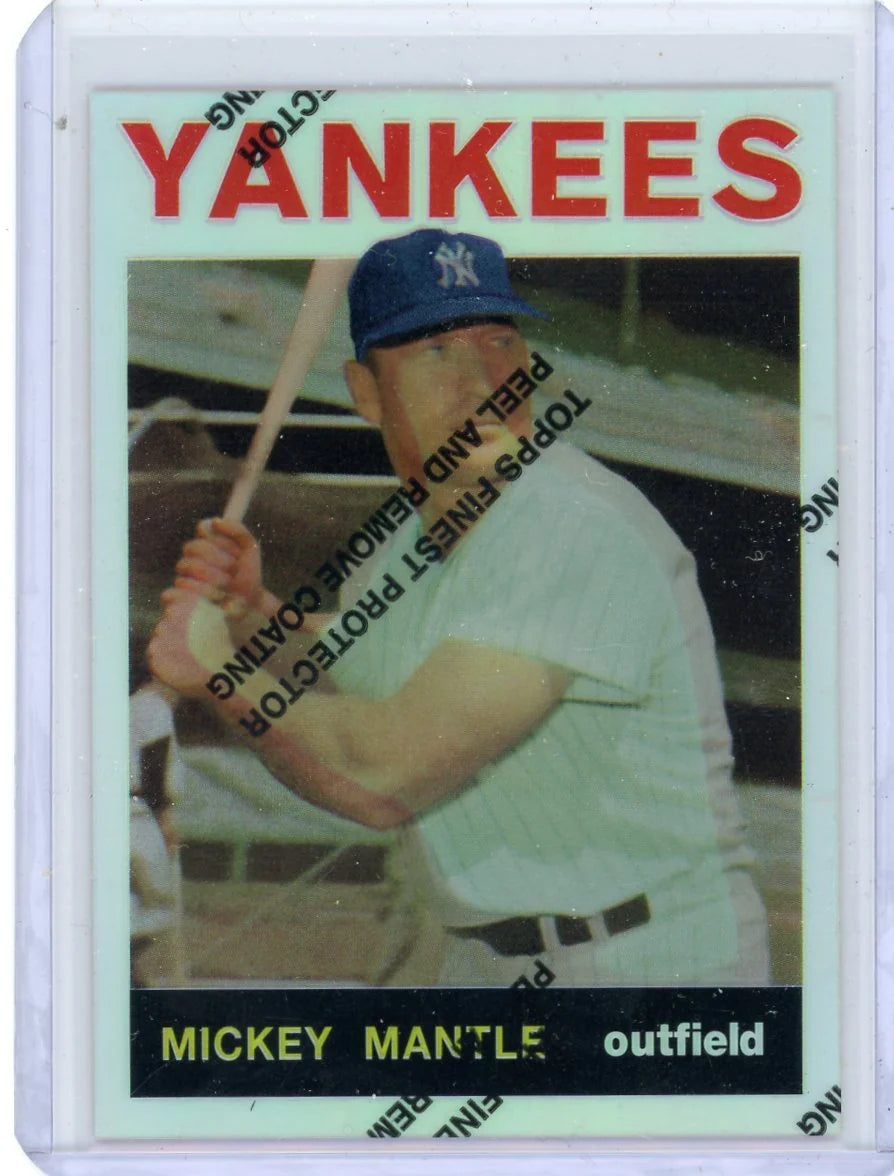Mickey Mantle 1996 Topps Commemorative Set '64 Reprint Refractor w/ Coating