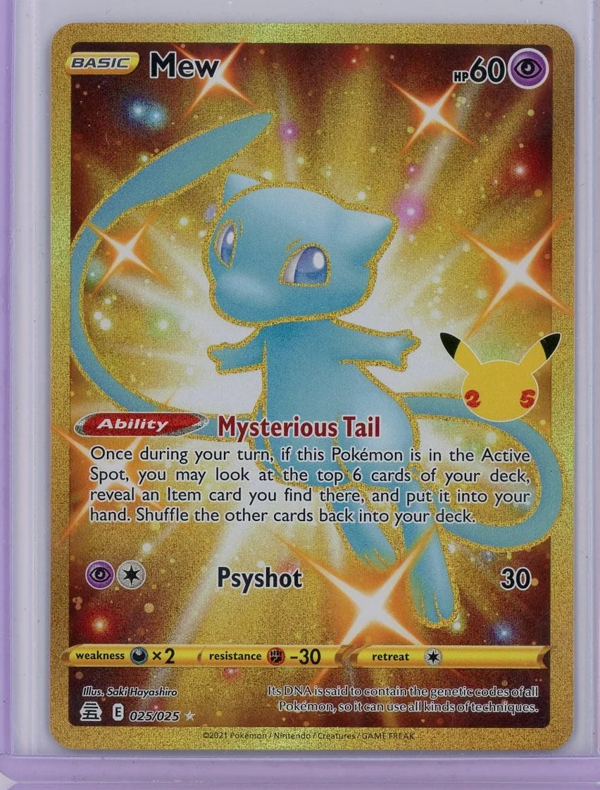 Mew Pokémon Celebrations Gold Secret Rare #025/025