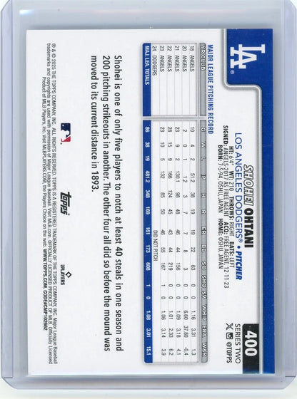 Shohei Ohtani 2025 Topps Series 2 Rainbow Foilboard
