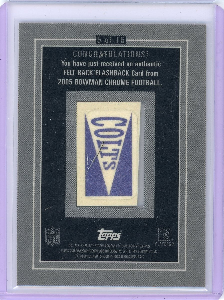 Marvin Harrison 2005 Bowman Chrome FeltBack FlashBack #'d 197/199