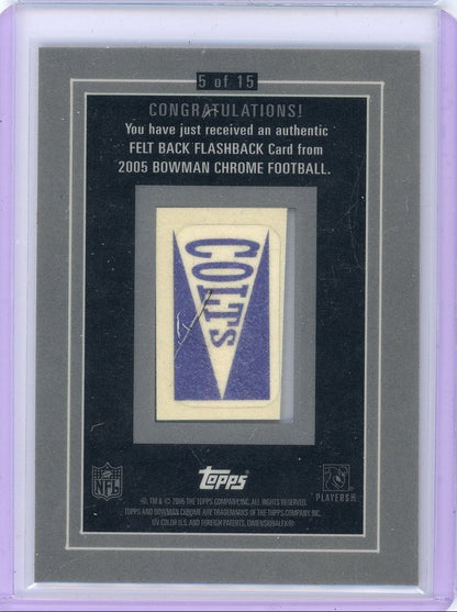 Marvin Harrison 2005 Bowman Chrome FeltBack FlashBack #'d 197/199