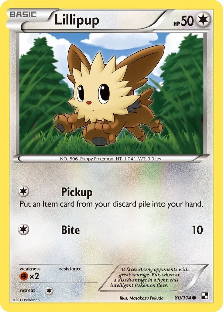Lillipup (80) (80/114) (Black and White) (BLW)