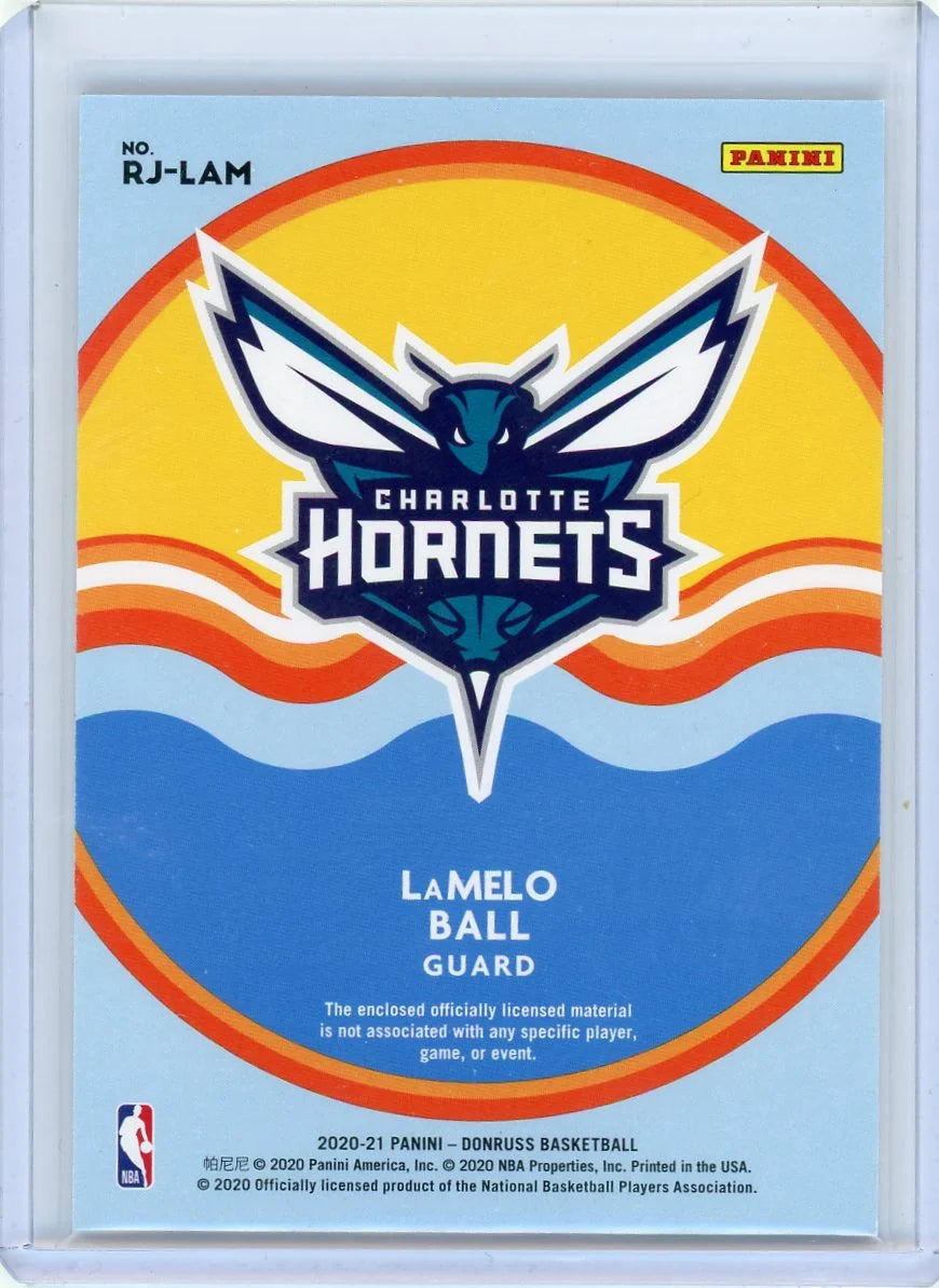 LaMelo Ball 2020-21 Panini Donruss Jersey Kings relic rookie card