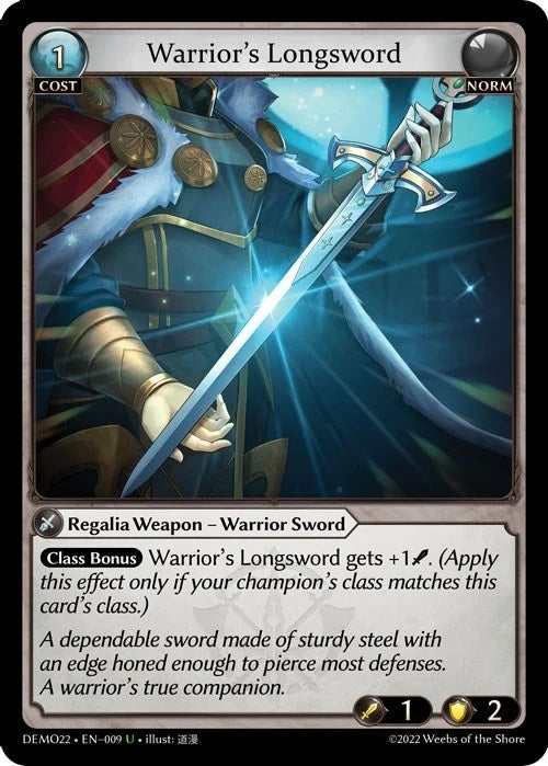 Warrior's Longsword (009) (2022 Demo Deck) (DEMO22)