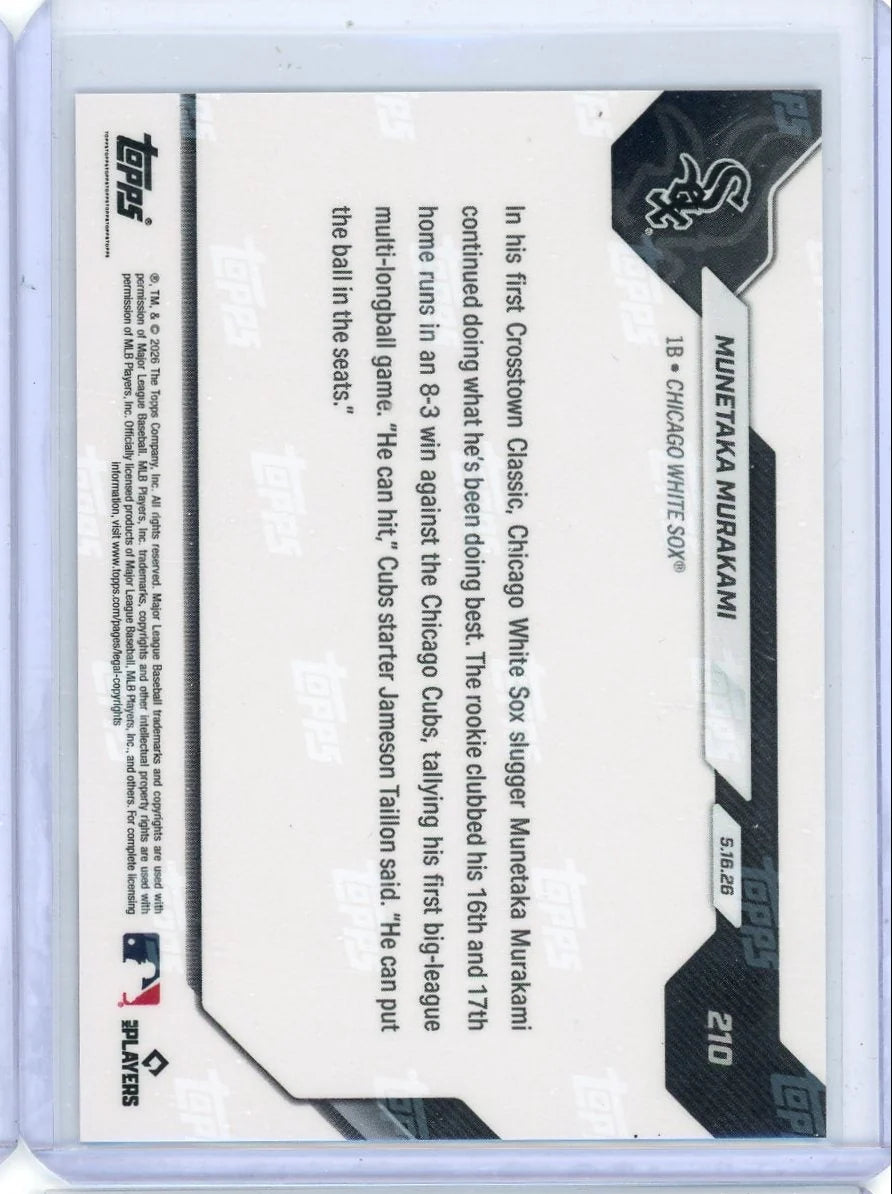 Munetaka Murakami 2026 Topps Now Rookie #210