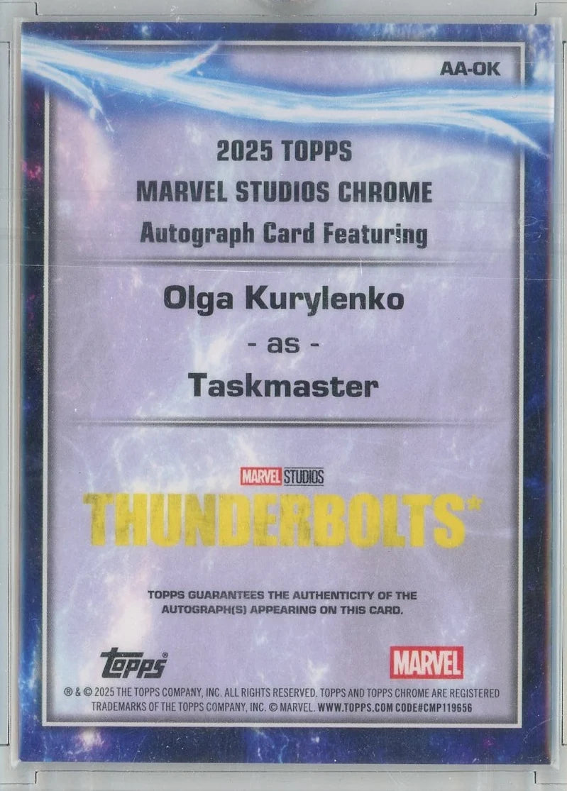 Taskmaster 2025 Topps Chrome Marvel Studios Autograph