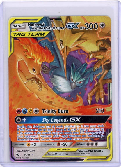 Moltres & Zapdos & Articuno GX Pokémon Hidden Fates Ultra Rare Tag Team #44/68