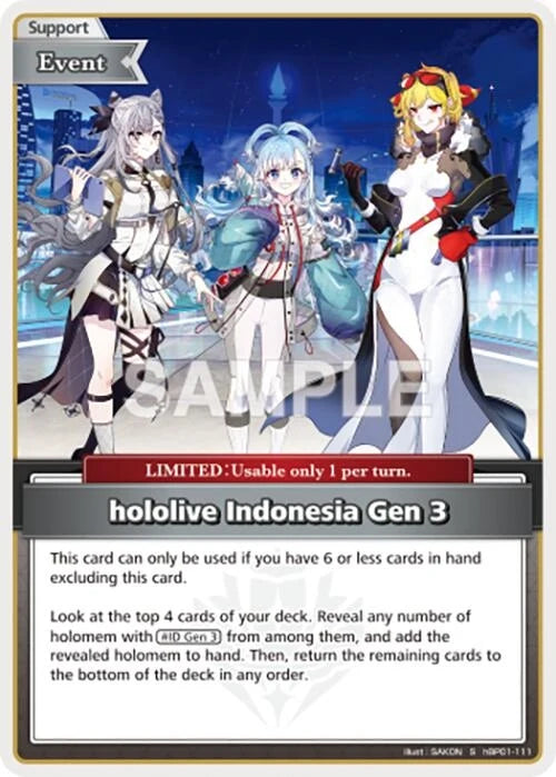 hololive Indonesia Gen  (S) (hBP01-111) (Blooming Radiance) (BP01E)