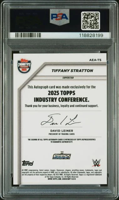 Tiffany Stratton 2025 Topps Industry Conference autograph PSA Authentic