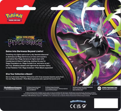 Pokémon Mega Evolution Pitch Black 3-Pack Blister Binacle