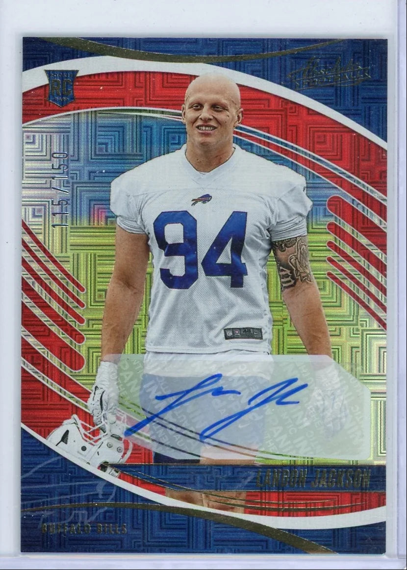 Landon Jackson 2025 Panini Absolute autograph RWB rookie card #'d 115/150