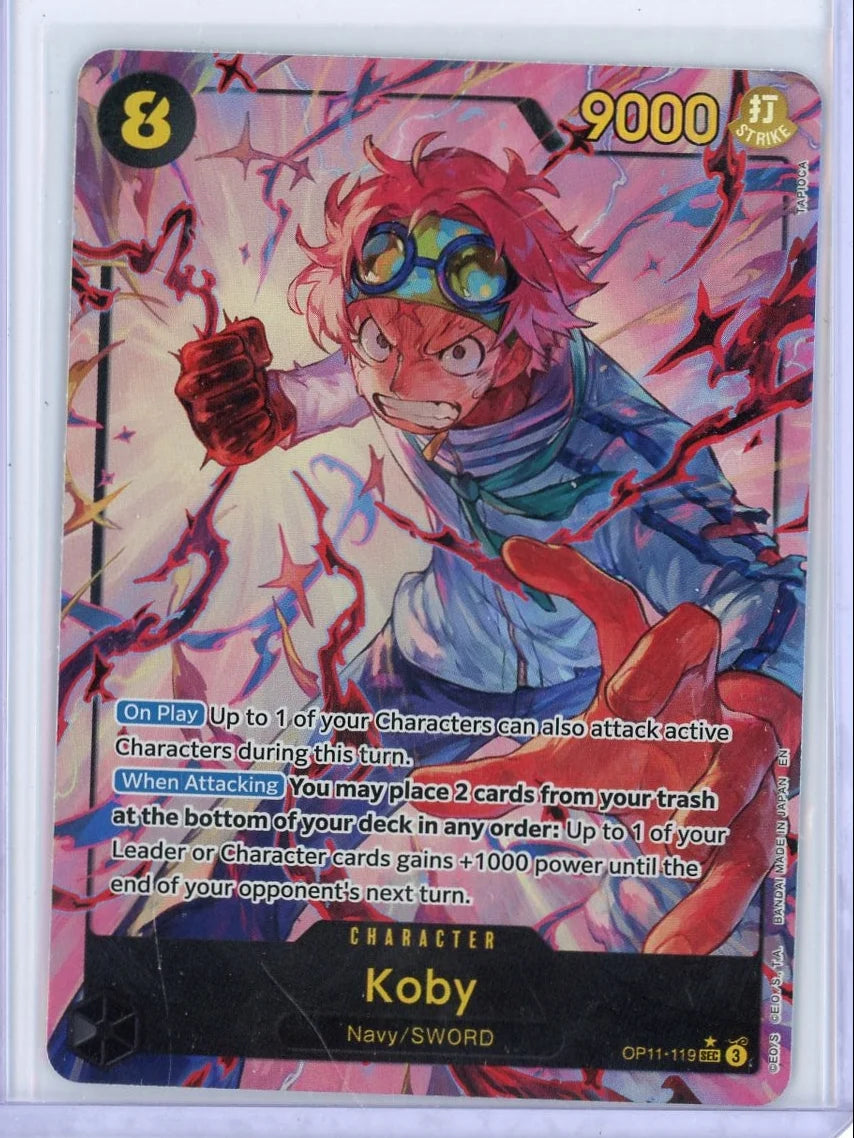 Koby One Piece A Fist of Divine Speed Secret Rare #OP11-119