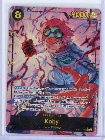 Koby One Piece A Fist of Divine Speed Secret Rare #OP11-119