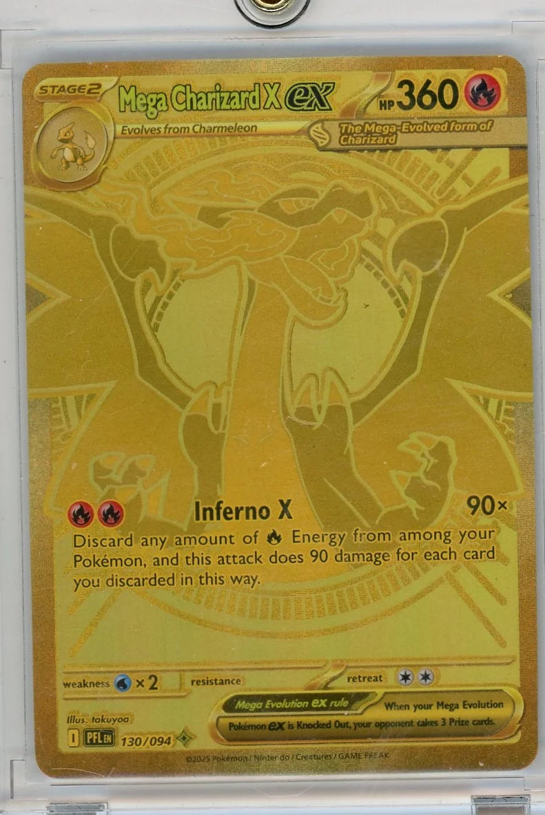 Mega Charizard X ex Pokémon Phantasmal Flames Mega Hyper Rare #130/094