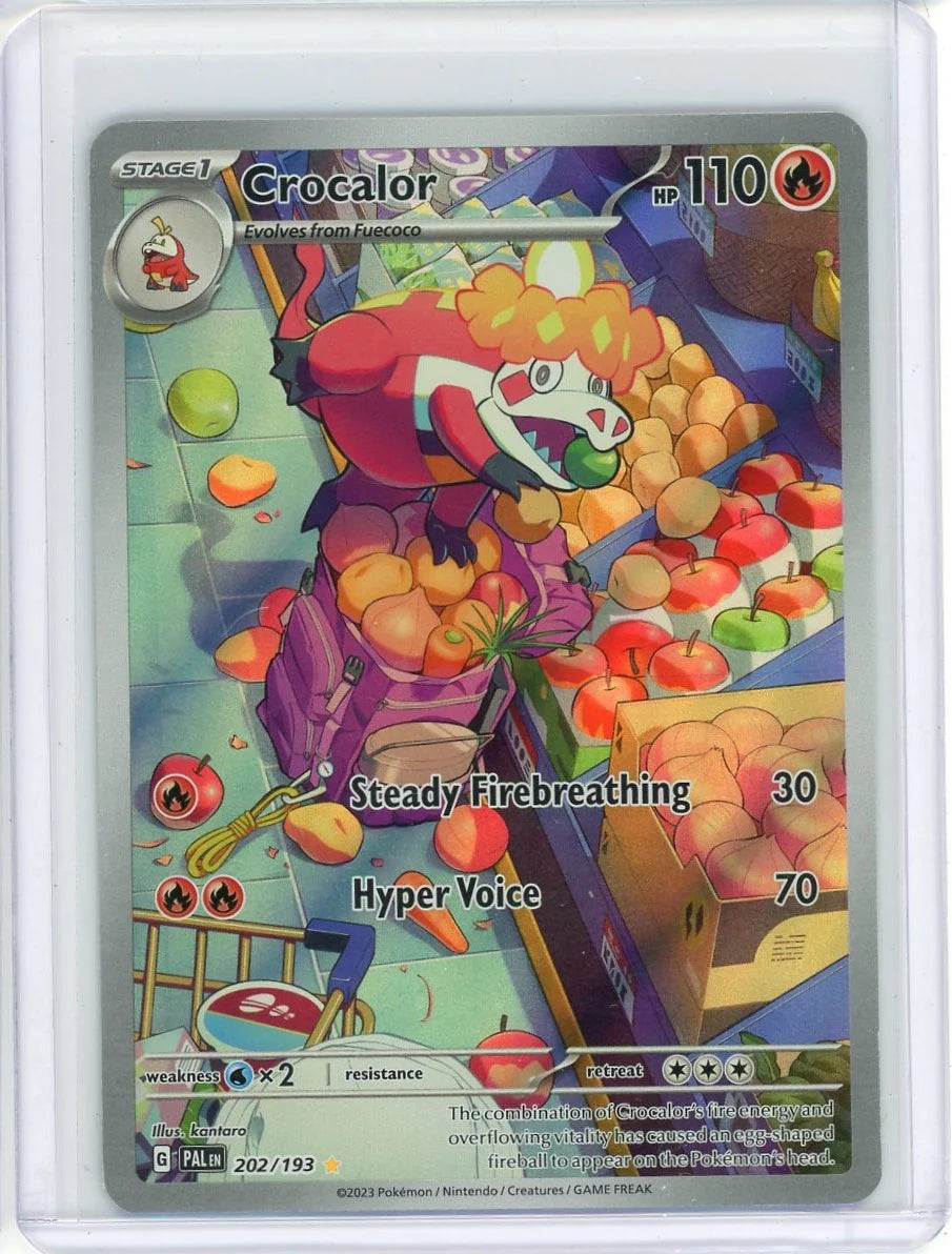 Crocalor Pokémon Paldea Evolved Illustration Rare #202/193